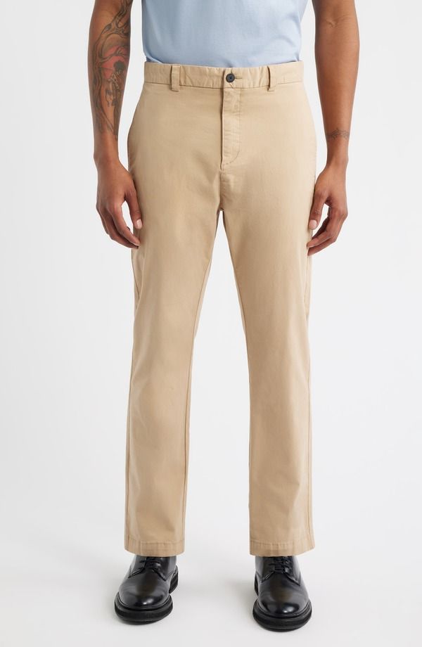 フューゴ メンズ ボトムス カジュアルパンツ スリムフィットール コットン HUGO David Slim Fit Stretch Cotton Pants Regular Tall MEDIUM B