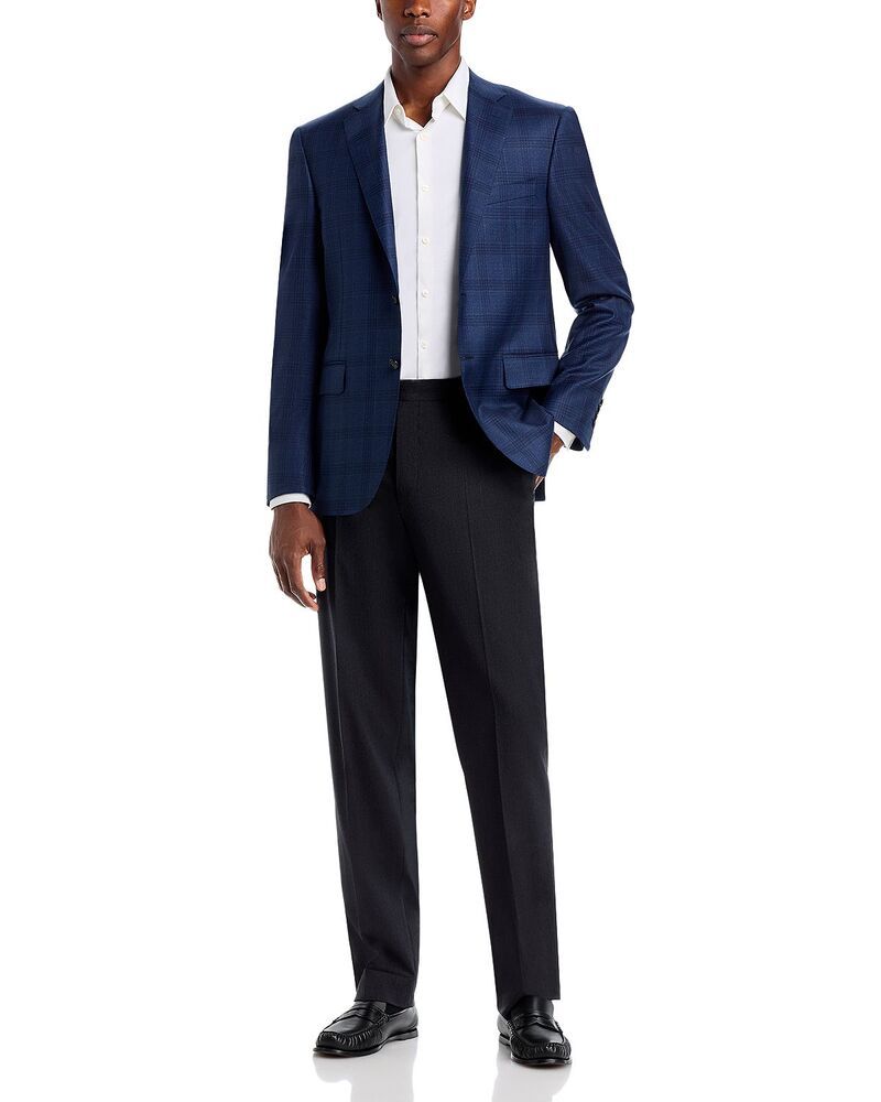 カナーリ メンズ アウター ジャケット・ブルゾン レギュラーフィット コート Canali Siena Tonal Plaid Regular Fit Sport Coat Dark Blue ブルー