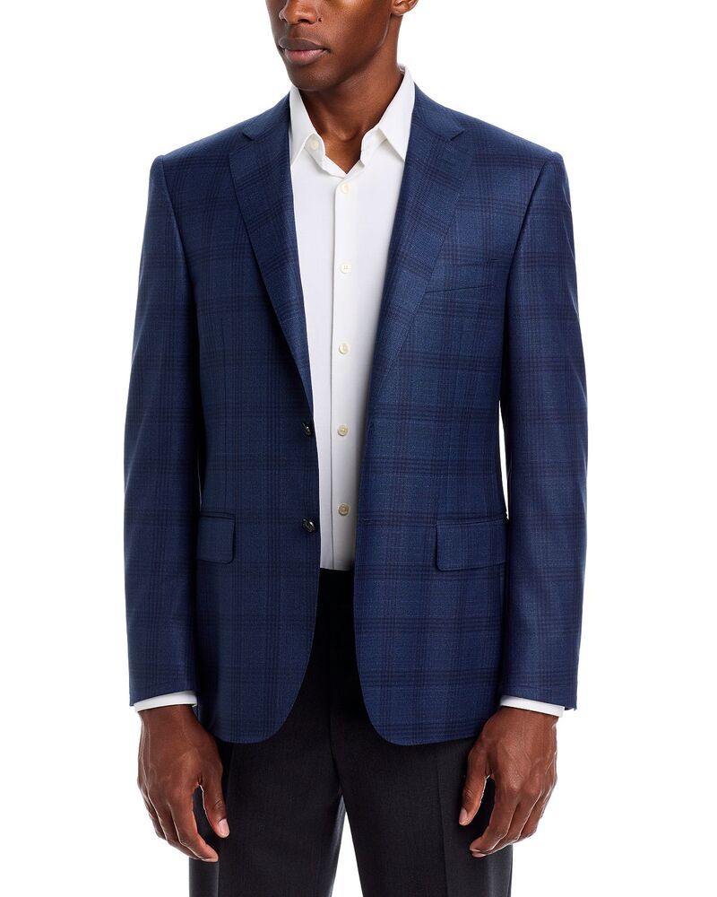 カナーリ メンズ アウター ジャケット・ブルゾン レギュラーフィット コート Canali Siena Tonal Plaid Regular Fit Sport Coat Dark Blue ブルー