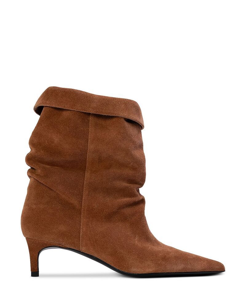 ブラックスエードスタジオ レディース シューズ ブーツ・レインブーツ Black Suede Studio Womens Pointed Toe Slouch Boots Tobacco Suede