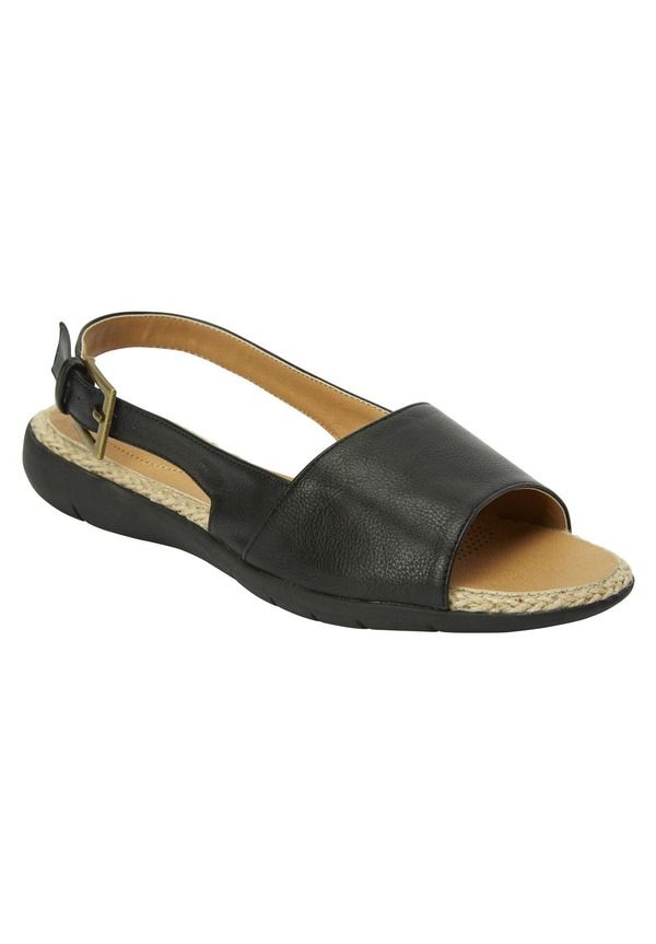 コンフォートビュー レディース シューズ サンダル Comfortview The Adele Sling Sandal Women BLACK ブラック