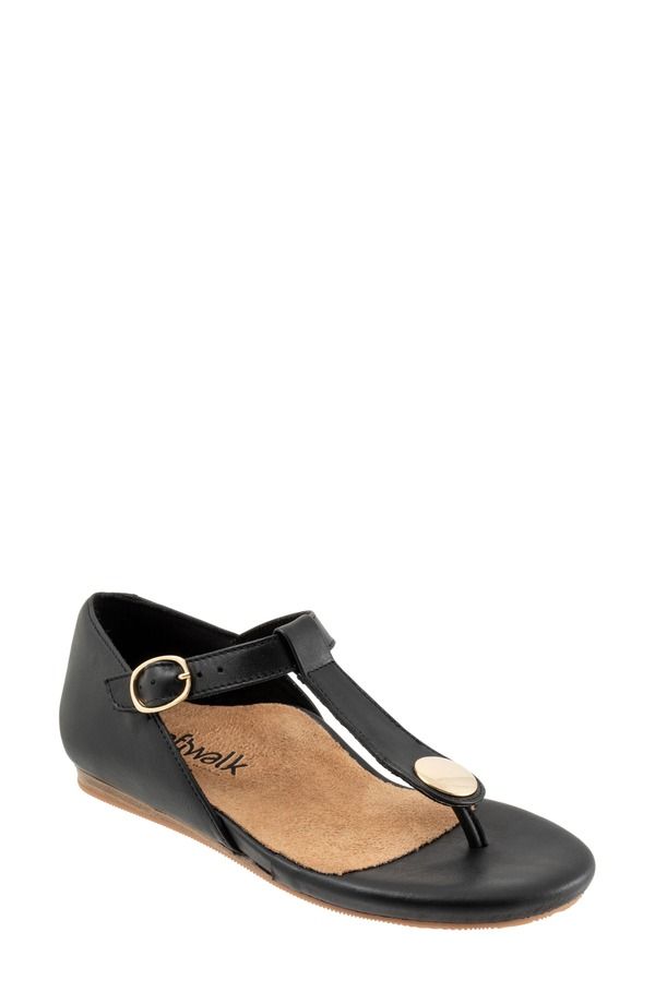 ソフトウォーク レディース シューズ サンダル アンクル SoftWalk Ankle Strap Sandal Women BLACK ブラック