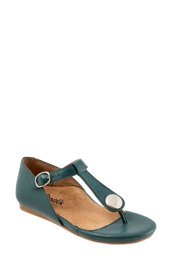 ソフトウォーク レディース シューズ サンダル アンクル SoftWalk Ankle Strap Sandal Women TEAL ティール