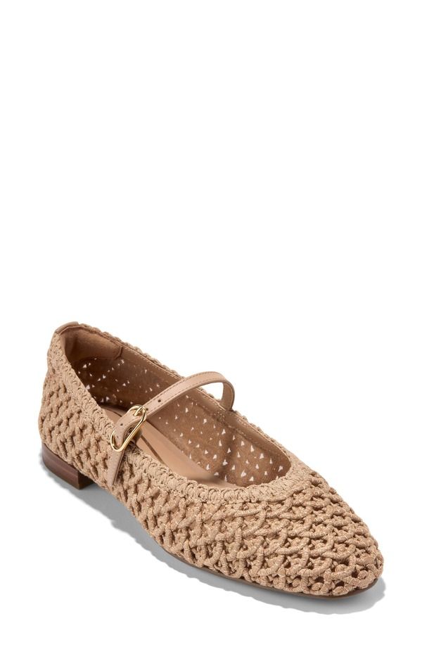 コールハーン レディース シューズ パンプス Cole Haan Harlan Woven Ballet Flats Women TUSCAN SAND WOVEN FABRIC サンド