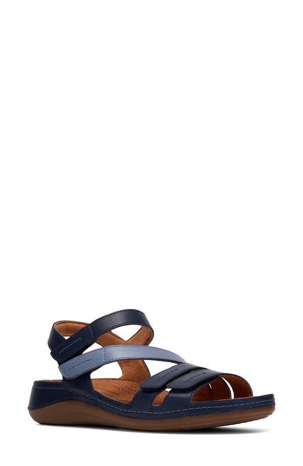 クラークス レディース シューズ ヒール サンダル Clarks Cecily Strappy Sandal Women BLUE COMBO ブルー