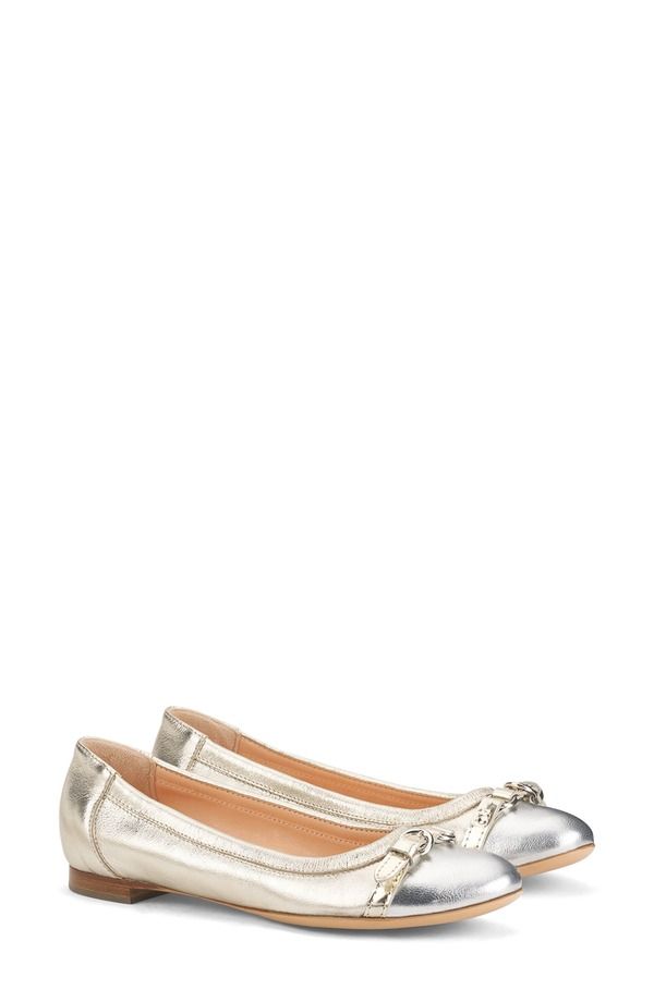 エージーエル レディース シューズ パンプス キャップ AGL Monika Cap Toe Ballet Flat Women SILVERANDGOLD ゴールド 67,540円
