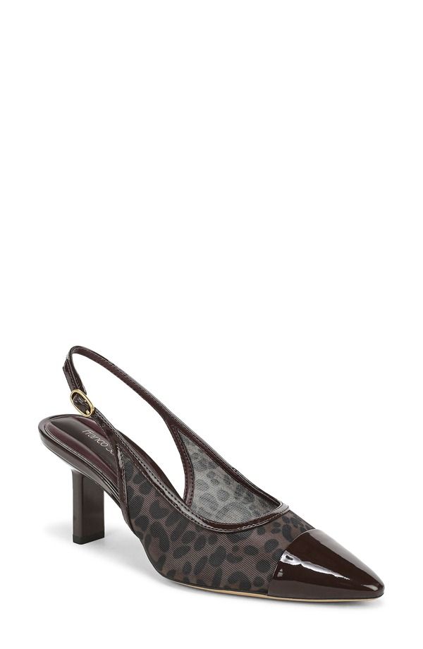 フランコサルト レディース シューズ ヒール キャップ Franco Sarto Jurina Cap Toe Slingback Pump BROWN ブラウン