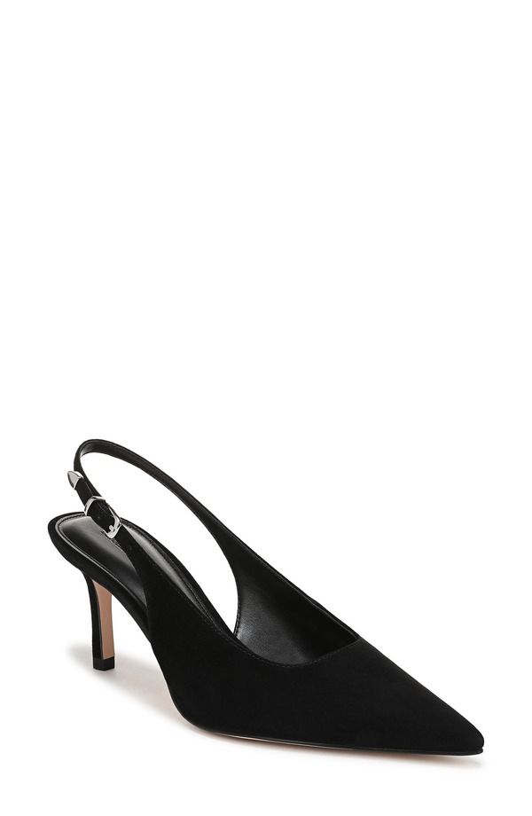 フェイバリット ドーター レディース シューズ ヒール Favorite Daughter Sierra Pointed Toe Slingback Pump BLACK SUEDE ブラック
