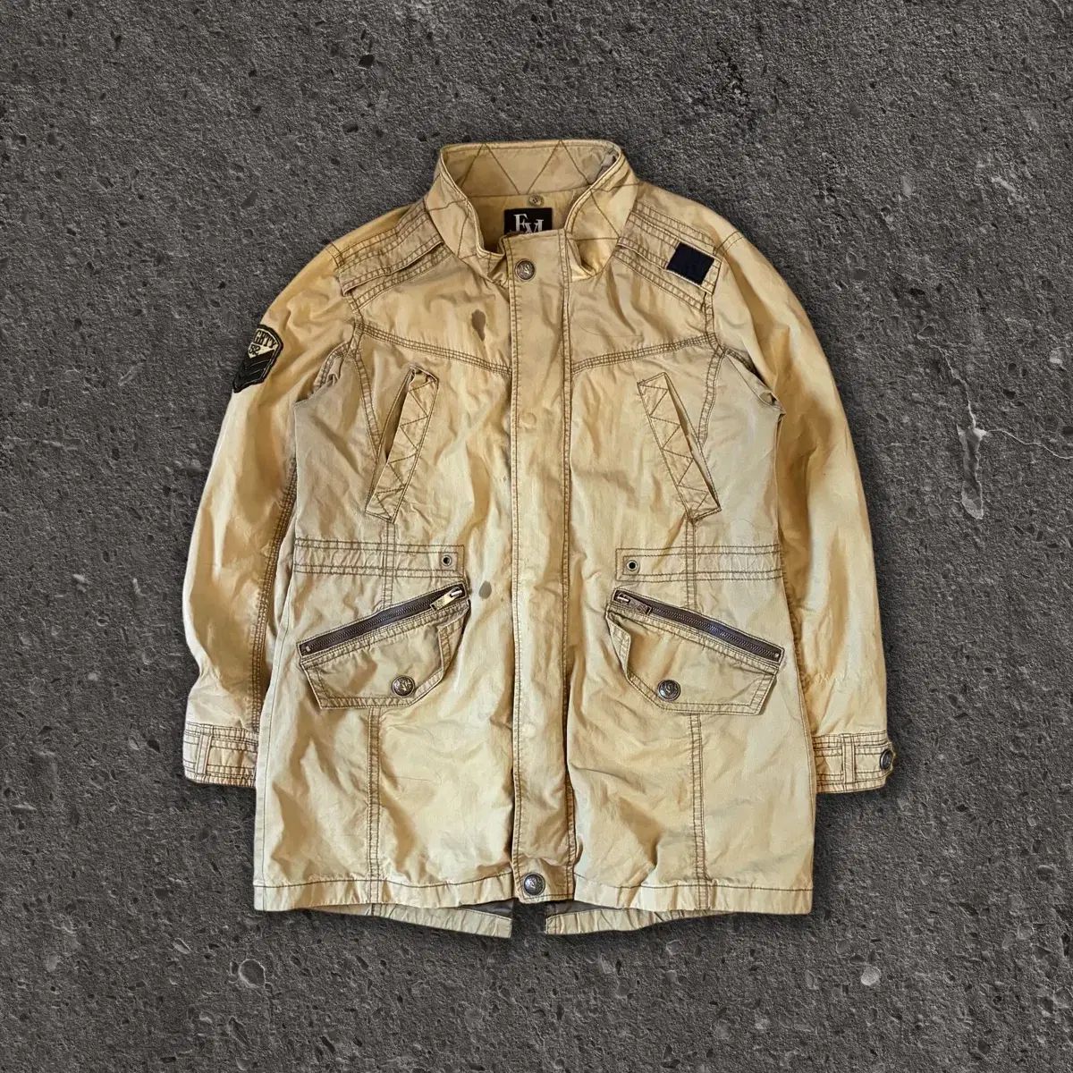 M/L) エヴィス ベージュ ヴィンテージ ジャケット