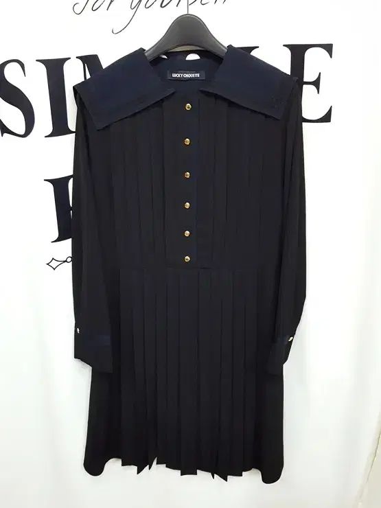 LUCKY CHOUETTE ラッキーシュエトゥ セーラー プリーツ ONE PIECE ワンピース ブラック 38