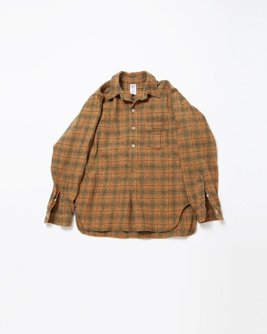 THE CORONA UTILITY コロナユーティリティー THE CORONA UTILITY CS005 - W.C.W SHIRT PULLOVER / Khaki × Green CS005-26-07-L シャツプルオーバー コットンツイード