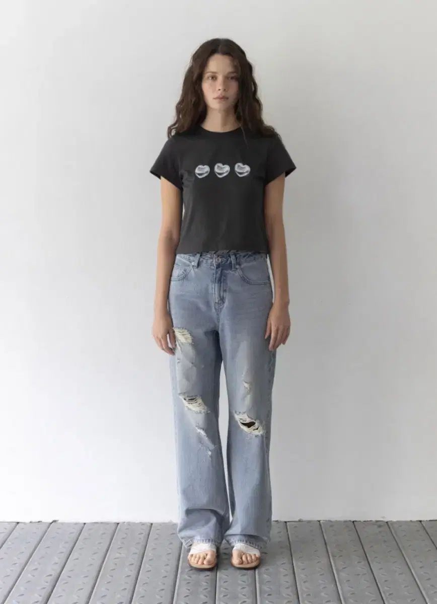 (新品) ヘイグ haag a destroyed denim S