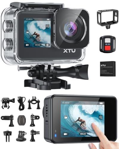 XTU S6 アクションカメラ 4K 20MP アクションカム 【Ambarella H22 CPU&SONY IMX386 センサー】SuperSmooth手ぶれ補正4.0 スポーツカメラ 外部マイク対応 縦向き撮影 音声制御機能 WiFi 440ef2dd