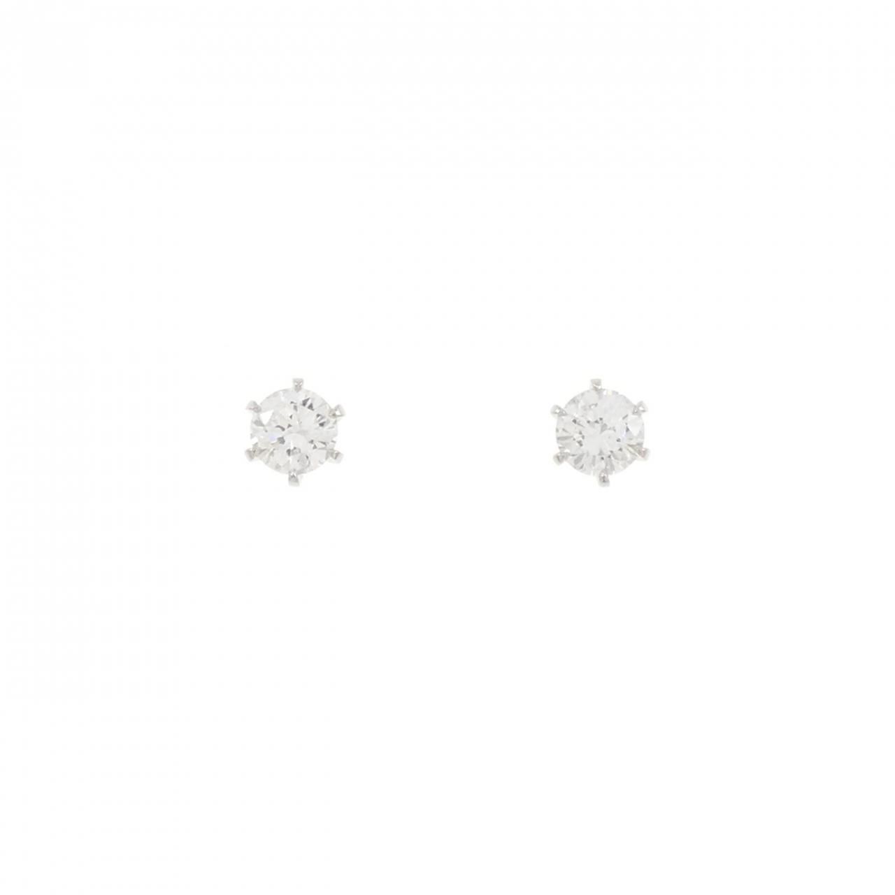 【リメイク】PT900/ST ダイヤモンド ピアス 0.301CT 0.310CT D VS2-SI1 VG-Good