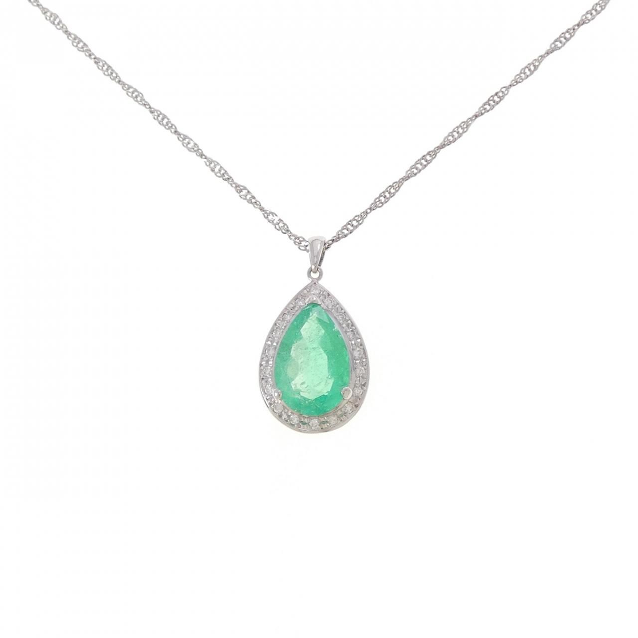 PT900/PT850 エメラルド ネックレス 4.64CT