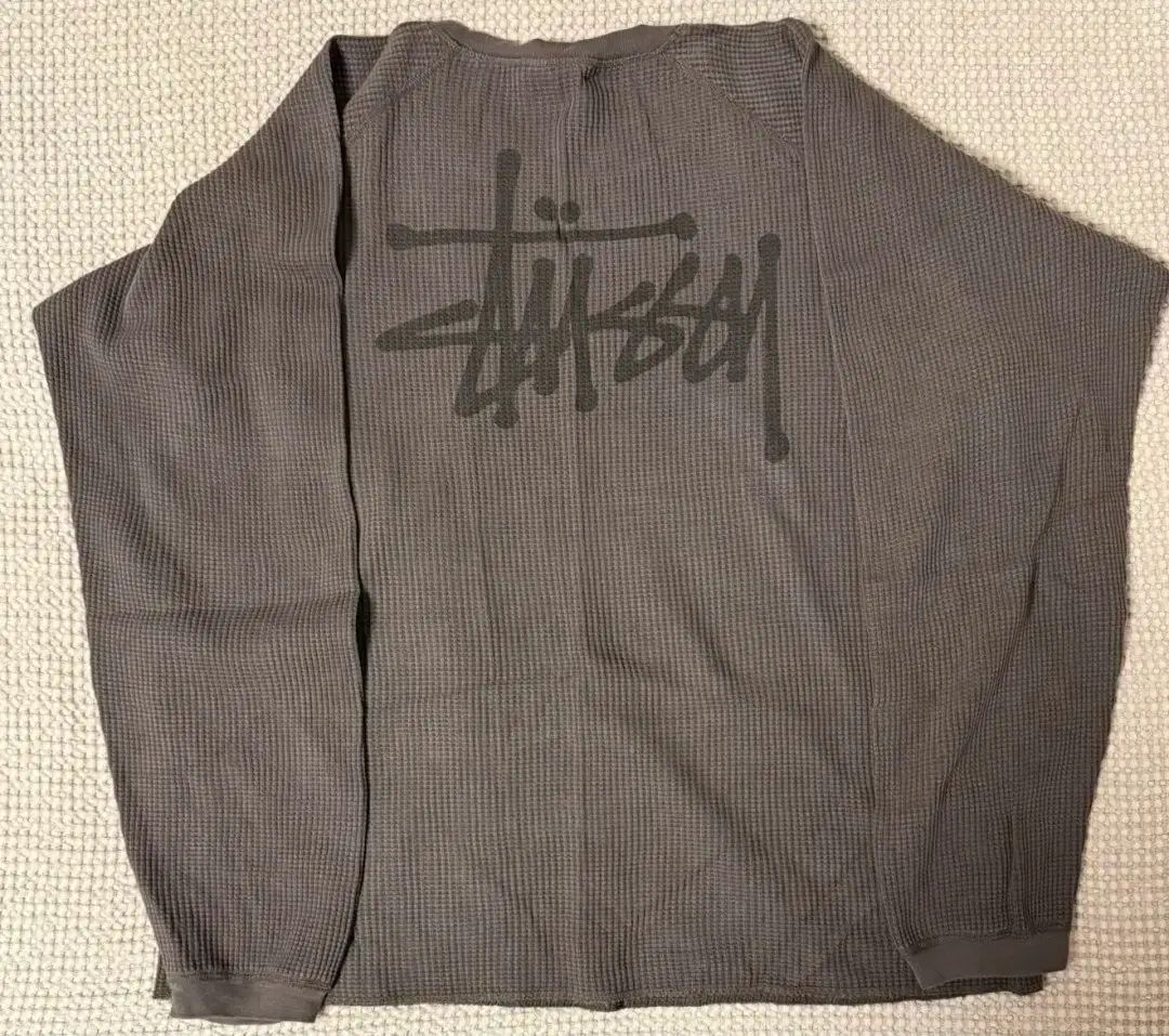 STUSSY サーマル ロングスリーブ ワッフル ウォッシュドブラック 12,282円