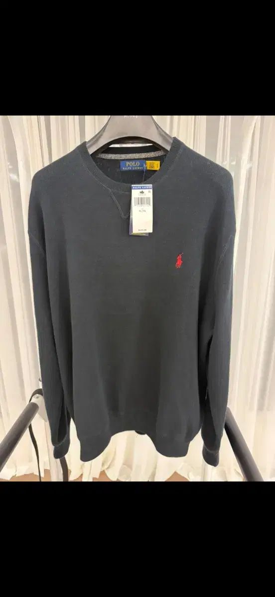 ポロラルフローレン コットン ニット ブラック XL (105サイズ) 新品 出品