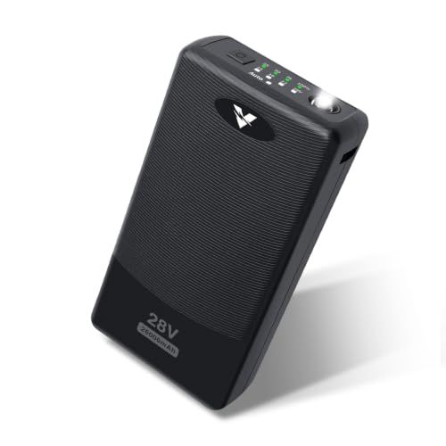 空調作業服 バッテリー 28V高出力【26000mAh大容量&着脱式フック付き】 DC/USB 2WAY出力ポート付き 4段階調節 LED残量表示 携帯充電器 旅行/出張/屋外作業/災害の必需品 スマホ充電対応ts c0d1668d