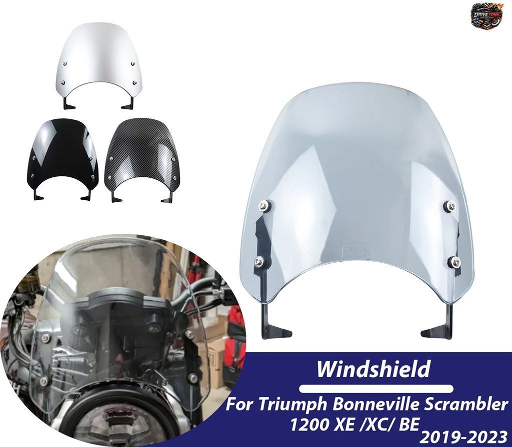 トライアンフ ボンネビル スクランブラー 1200 XE /XC/ BE 2019-2023 用モーターサイクルウインドシールド ウインドスクリーン ウインドデ