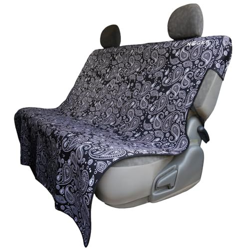 N◆【１４０cm ロングタイプ】ハイエースGL用 リアシートカバー NOGES_GL・ワイド用リアシート_ブラックペイズリー 3d58565d