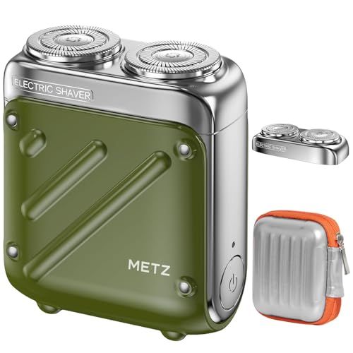 METZ (メッツ) ひげそり 電動シェーバー 【2026改良型・すっきり替刃付き】 シェーバー メンズ 小型 髭剃り 電動 回転式 電気シェーバー コンパクト 電動髭剃り トラベル 旅行用 超軽量 携帯 しぇーばー 男性 ひげ剃り トラベラー タイプ送料無料 8,393円