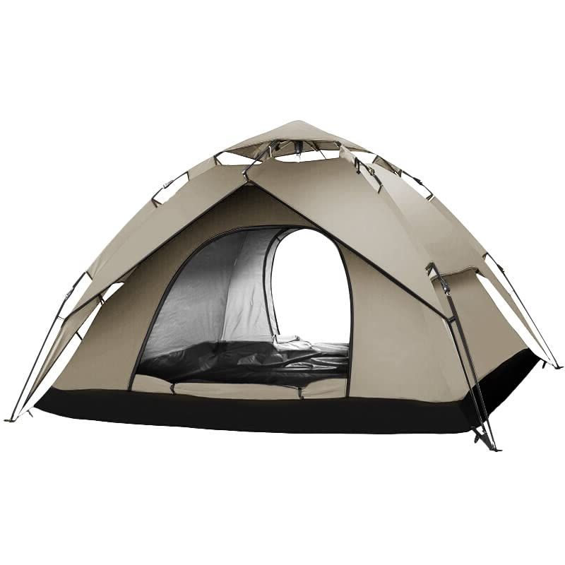 [ラドウェザー] テント ワンタッチ 4人用 2層構造 フルクローズ 防水 uvカット 大型 キャンプ用品 登山 ファミリーe