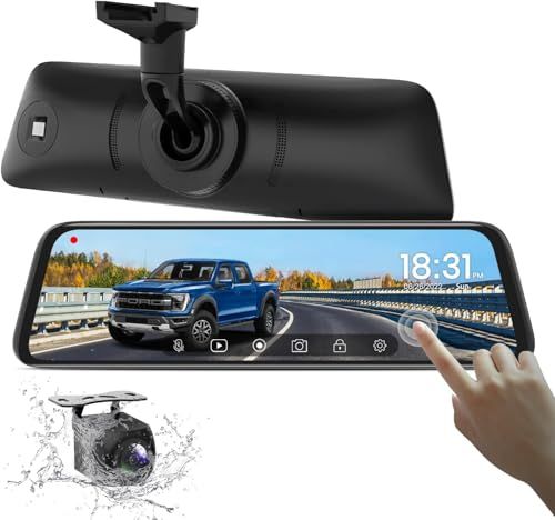 N◆AUTO-VOX T9 後方特化型 バックカメラモニターセット ミラー交換型 1080P 超暗視 ガイドラインDIY タッチパネル 簡単操作 信号安定 緊急録画 タイムラグなし バックミラー c7692a8f