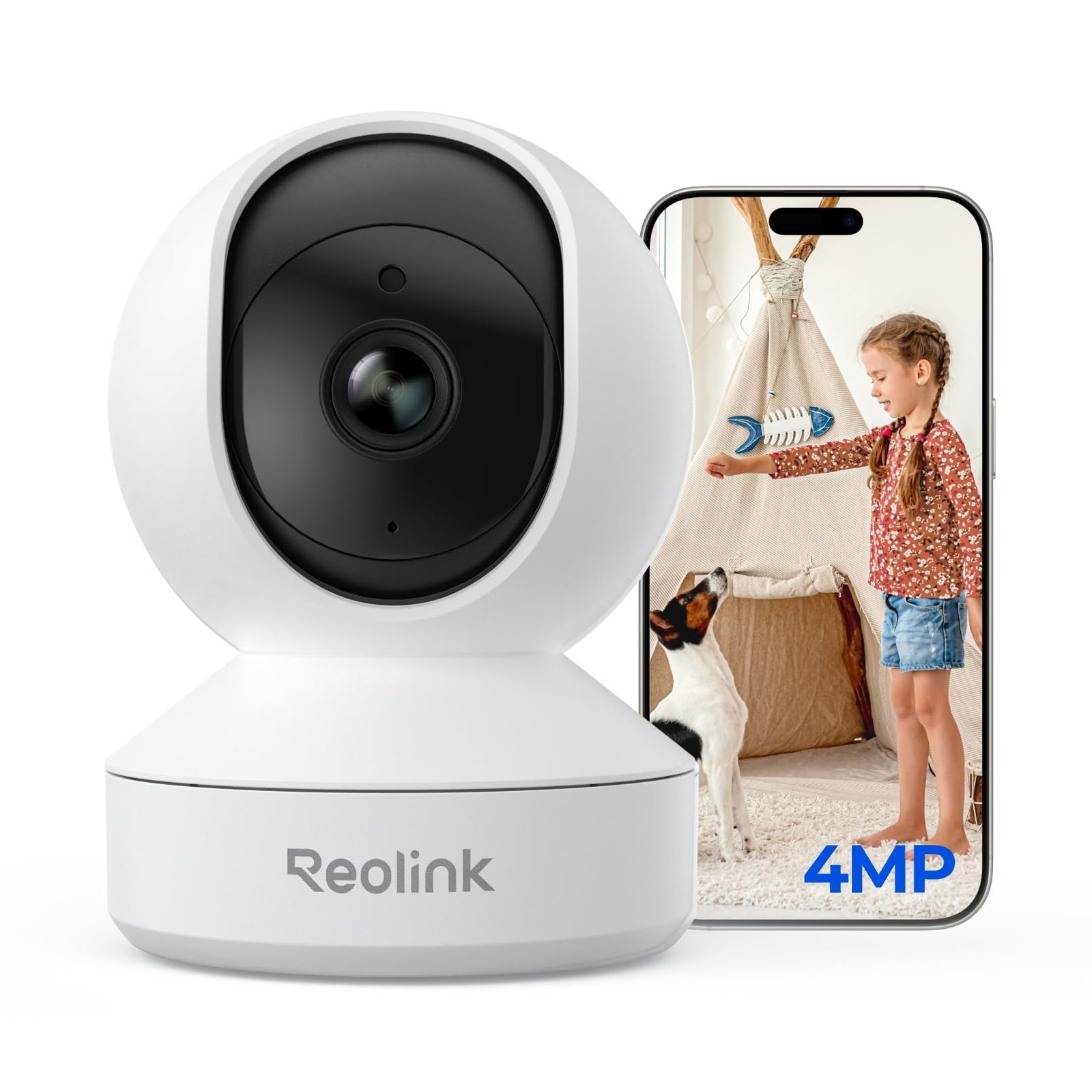 N◆Reolink 見守りカメラ 400万画素 ペットカメラ 自動追尾 AI人物/ペット/泣き声検出 PTZ 室内カメラ プリセット機能 プライバシーモード クラウド/SDカード(最大512GB) 24h常時録画 留守番 高齢者 犬 猫カメラ dd07debe