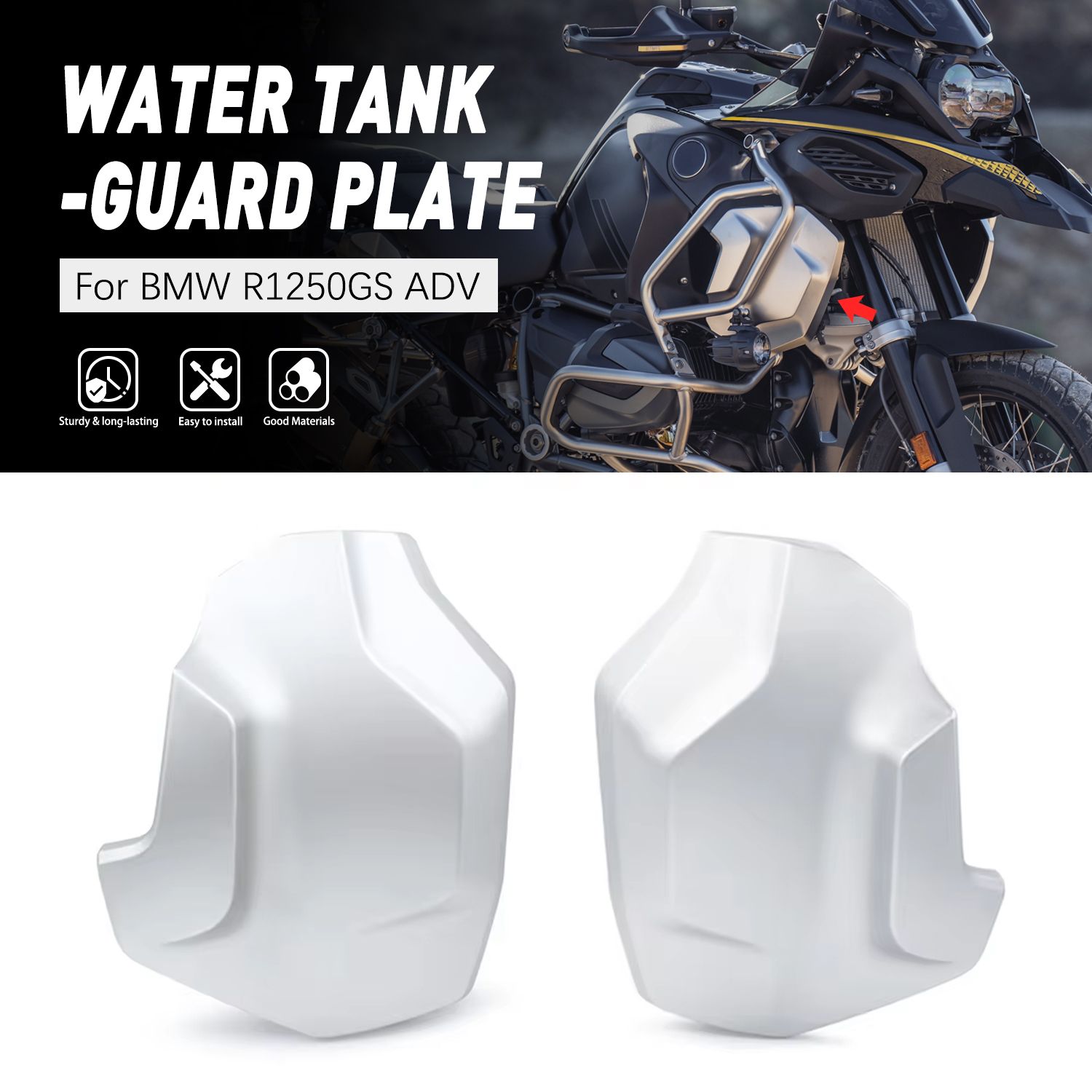 BMW R1250GS アドベンチャー 2018-2023 用 フロントラジエーターフレームカバー