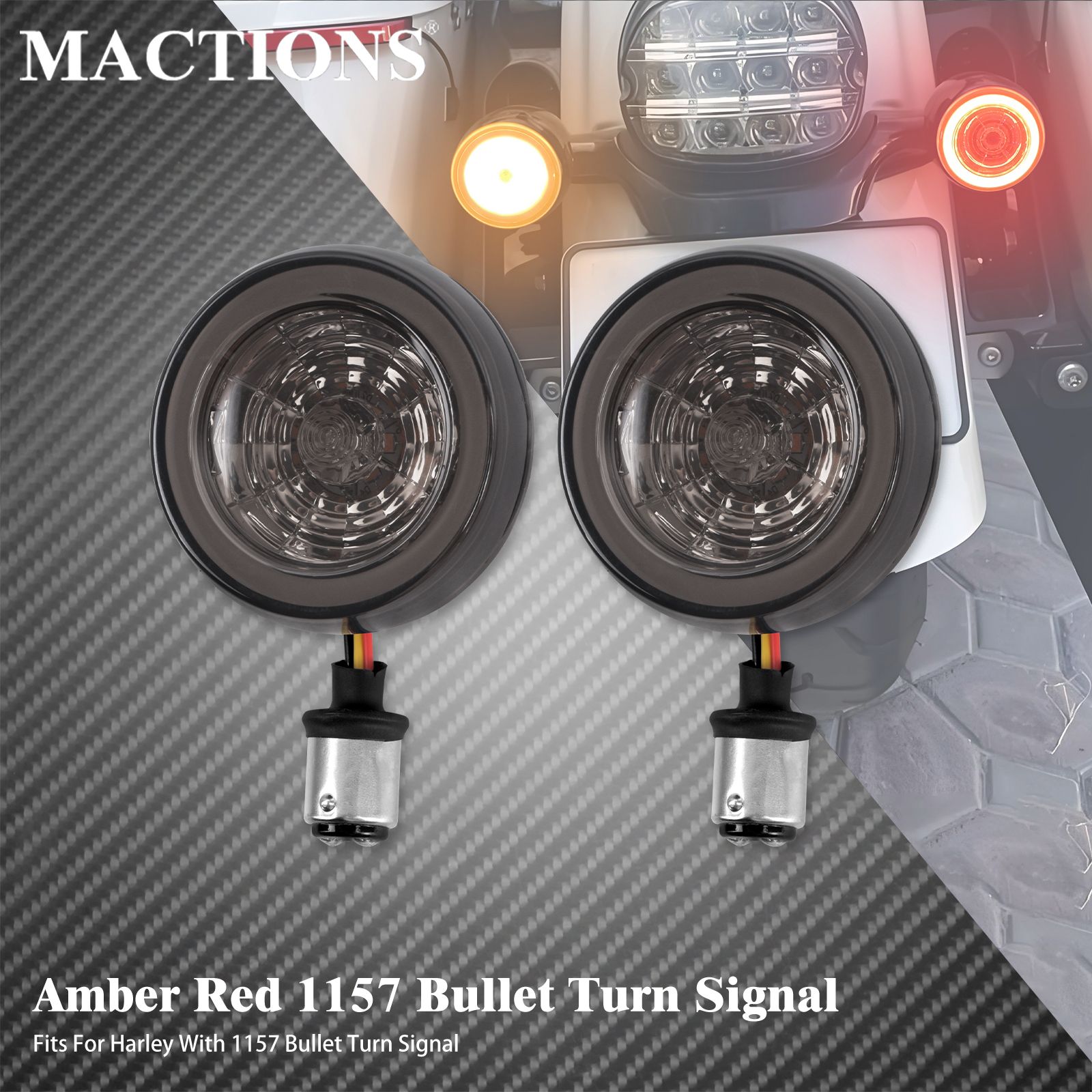 ハーレー用 1157 リア LED ウインカーインサートランプ