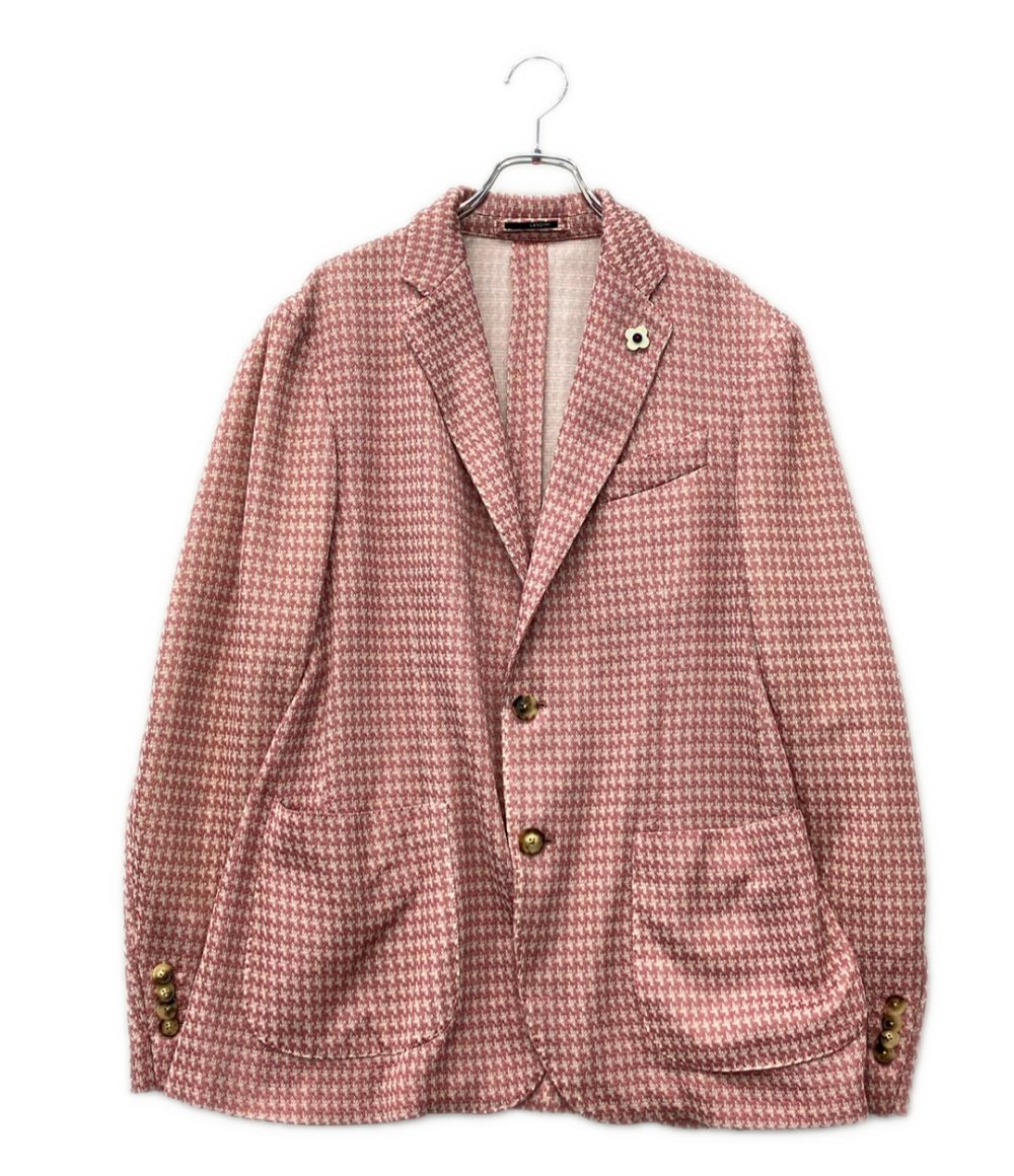 美品 ラルディーニ 千鳥格子柄 テーラード ジャケット メンズ SIZE 48 (L) LARDINI