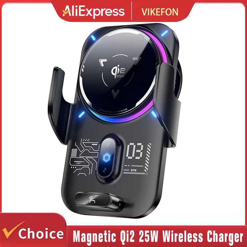 2-in-1 マグネット式車載スマホホルダー Qi2 25W ワイヤレス充電器