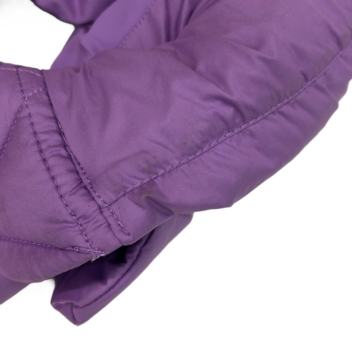 lululemon(ルルレモン) ダウンベスト サイズ4 XL レディース - パープル ショート丈/フード着脱可/秋/冬
