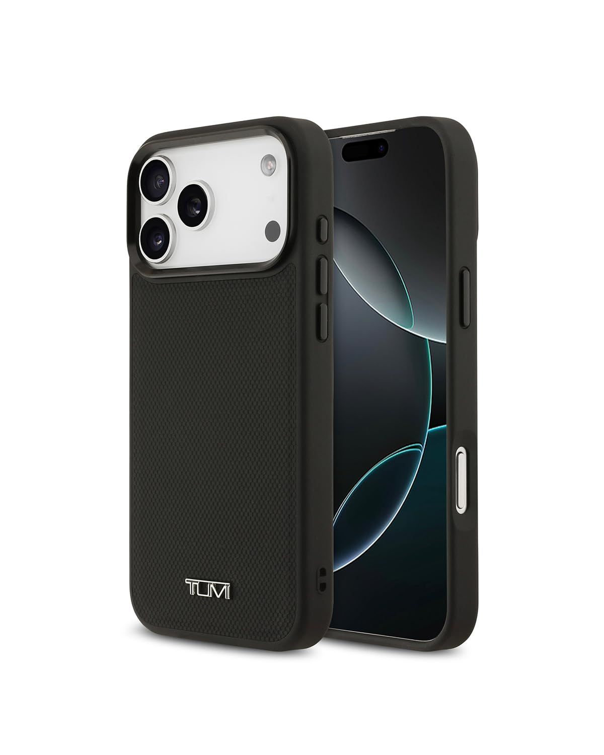 TUMI iPhone 17 PRO MAX用ケース エンボス加工 MagSafe対応 高級レザー ビジネス向け 衝撃保護 ブラック｜正規品保証