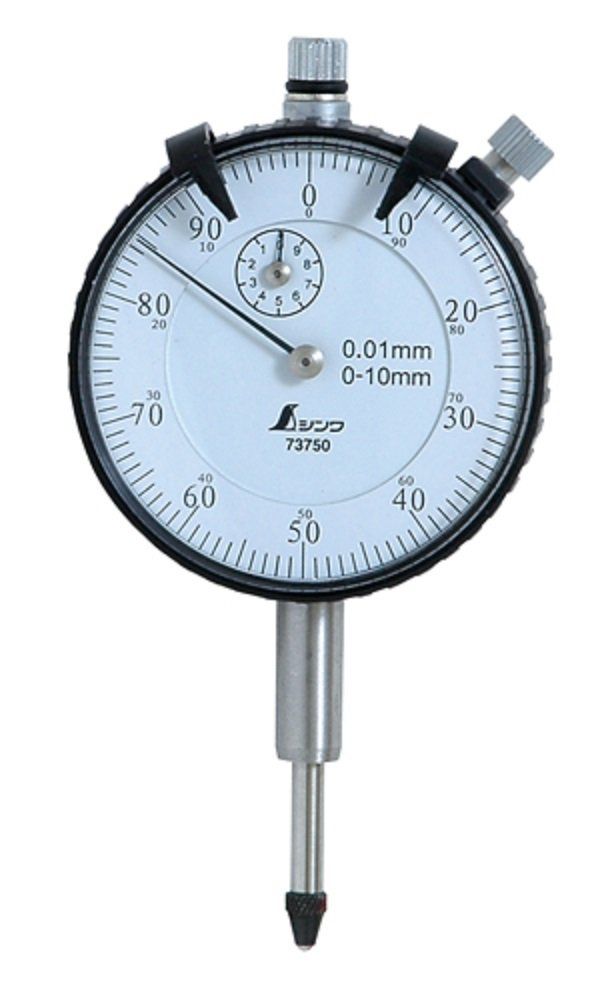シンワ測定(Shinwa Sokutei) ダイヤルゲージ 標準型 0.01mm/10mm 73750t