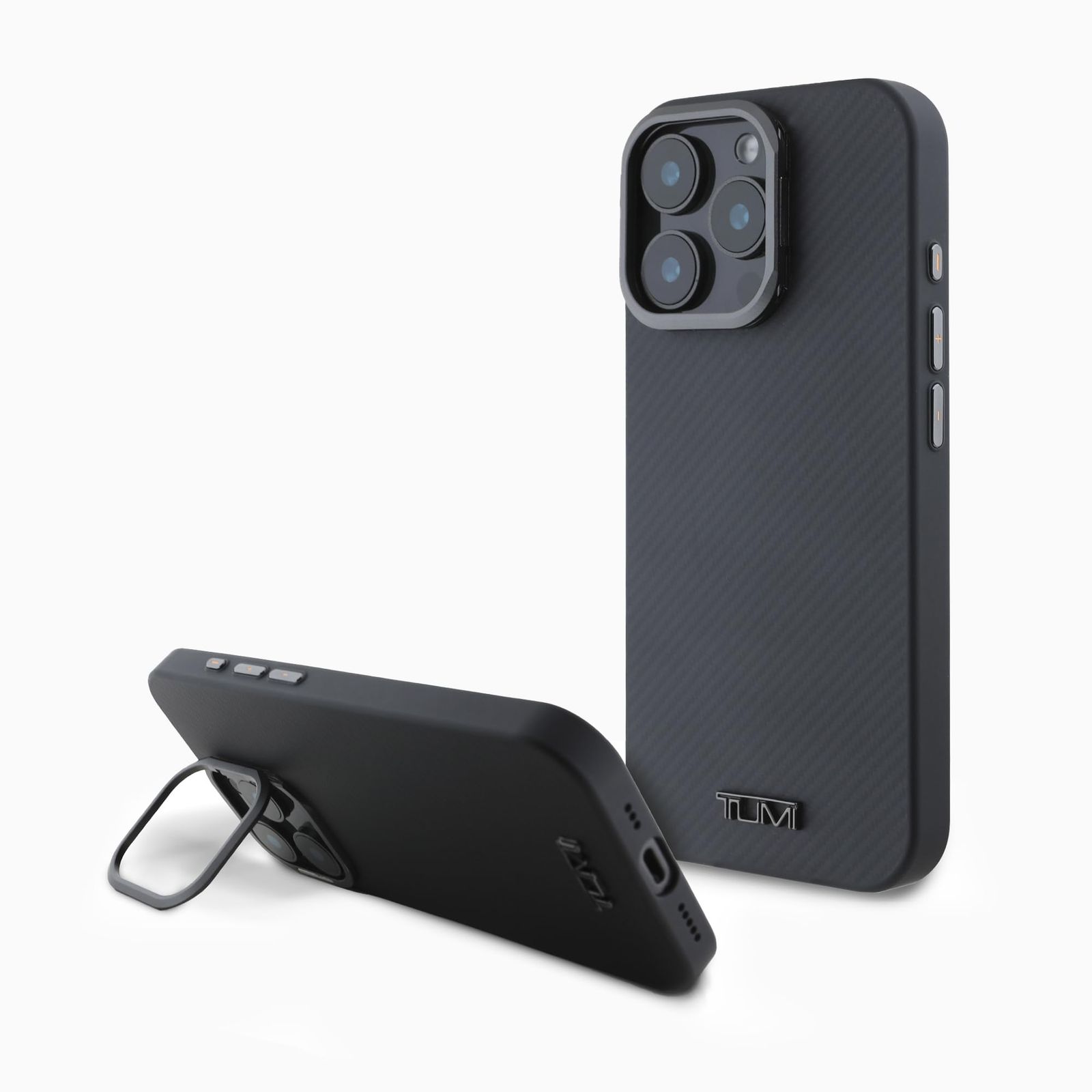 TUMI iPhone16ProMax用ケース MagSafe対応 スタンド付き 超薄型ケブラー製 (クリア)