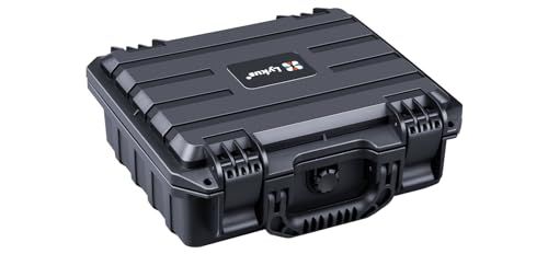 Lykus HC-2810 防水ハードケース 格子状カットスポンジが内蔵 内寸: 27x20x8.8cm | IP67級防水、収納物に合わせて切り抜けるDIYスポンジ、小型ドローン、ビデオカメラ、アクションカメラなどに適用ym