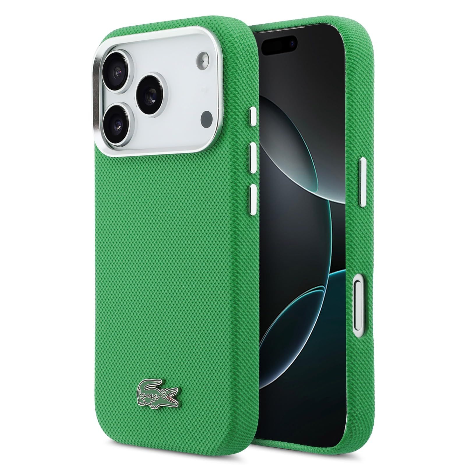LACOSTE iPhone 17 Pro用ケース MagSafe対応 フルラップ構造 耐衝撃 保護ケース プチピケデザイン PVC素材 ワニロゴ スリム設計 スマホケース エストラゴン（グリーン系） 7,198円