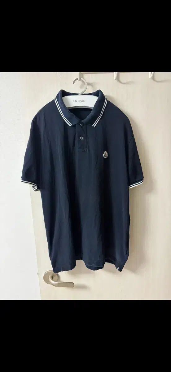 モンクレール 半袖 カラーTシャツ ネイビー