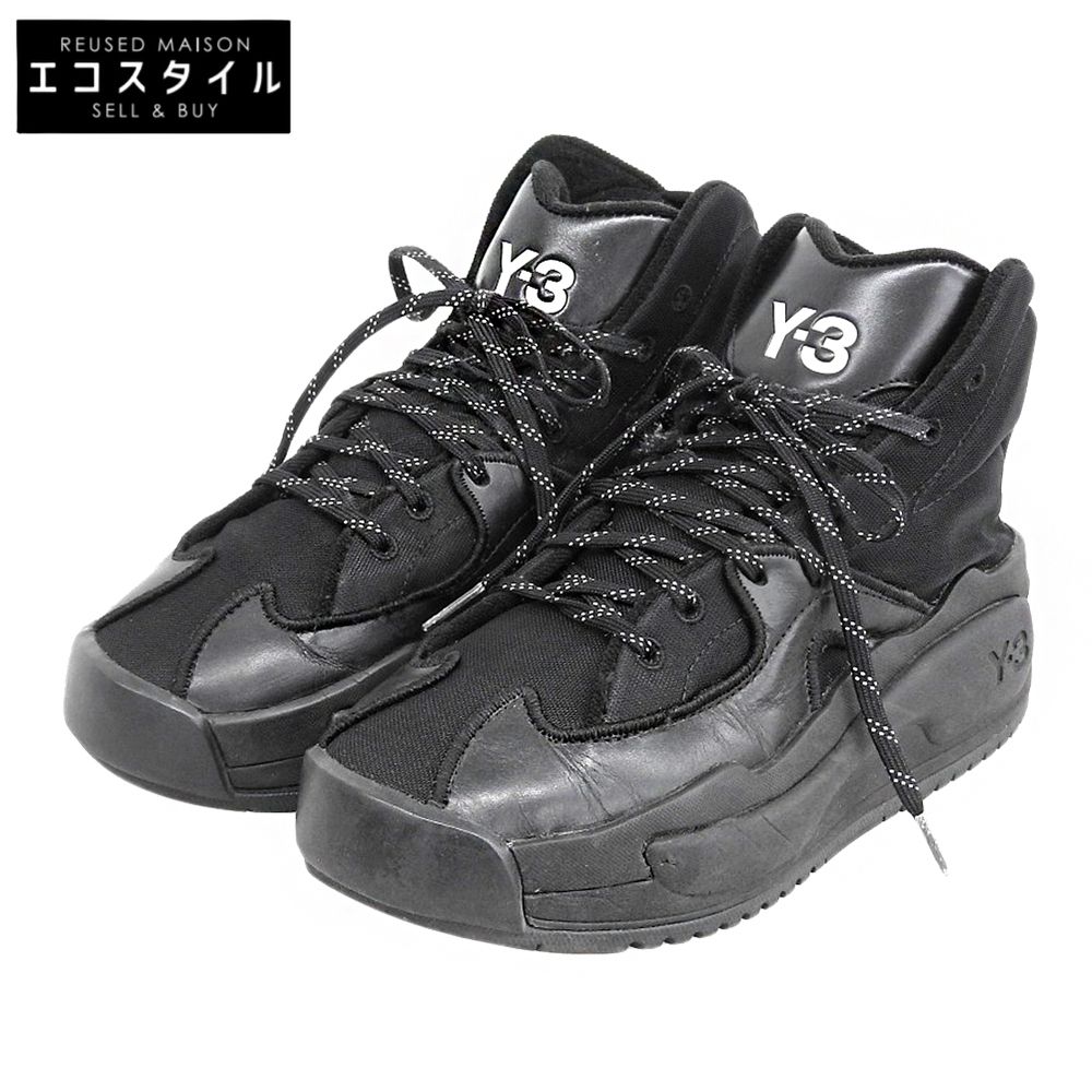 Y-3　ワイスリー　HOKORI ハイカットスニーカー シューズ レディース トリプルブラック 22.5cm EF2634　5 1/2(US)