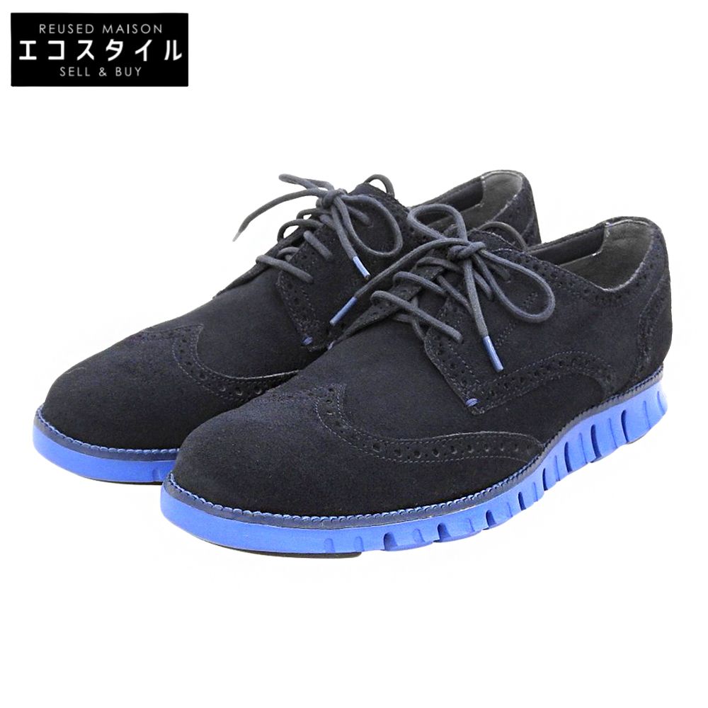 COLE HAAN　コールハーン　美品 ゼログランド ウィングチップシューズ メンズ スエード ネイビー 10 C21380　10(US) 9,113円