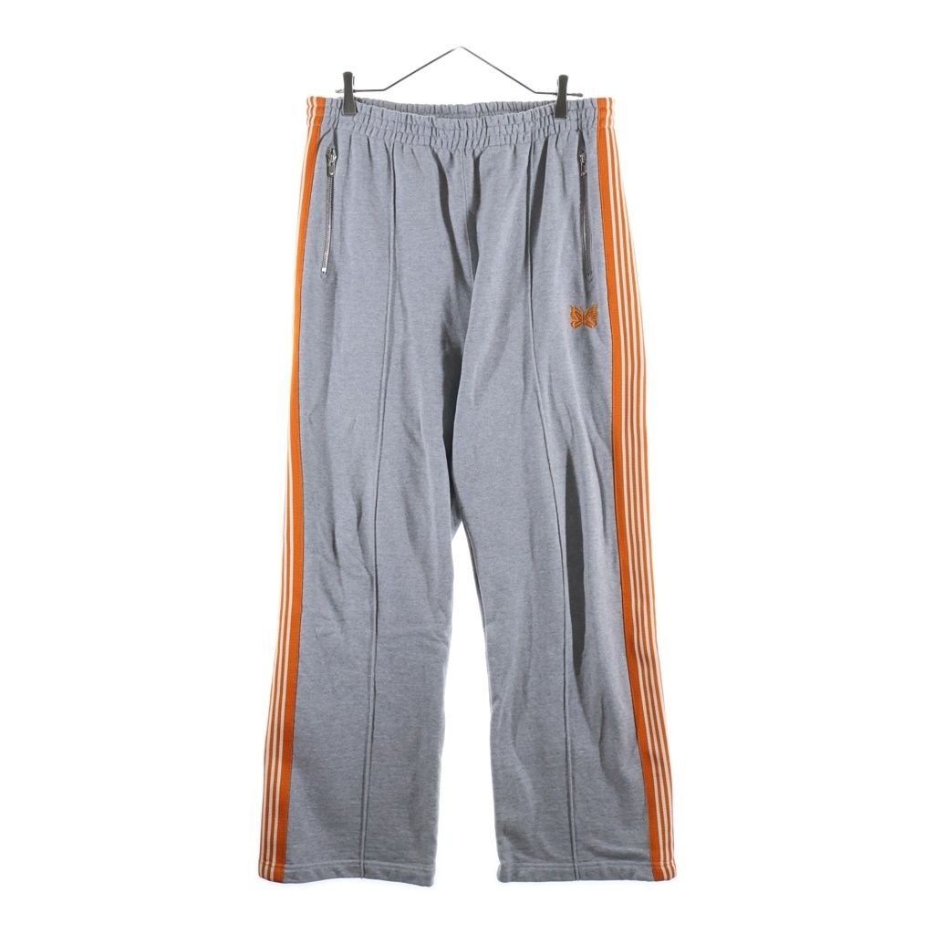 Needles (ニードルス) 26SS Track Pant サイドライン スウェット トラックパンツ グレー/オレンジ RW1580