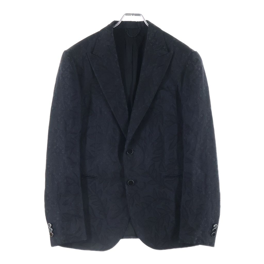 LOUIS VUITTON (ルイヴィトン) 24SS モノグラム総柄 シングルテーラードジャケット ブラック RM241F ZD0 HQFJ4E