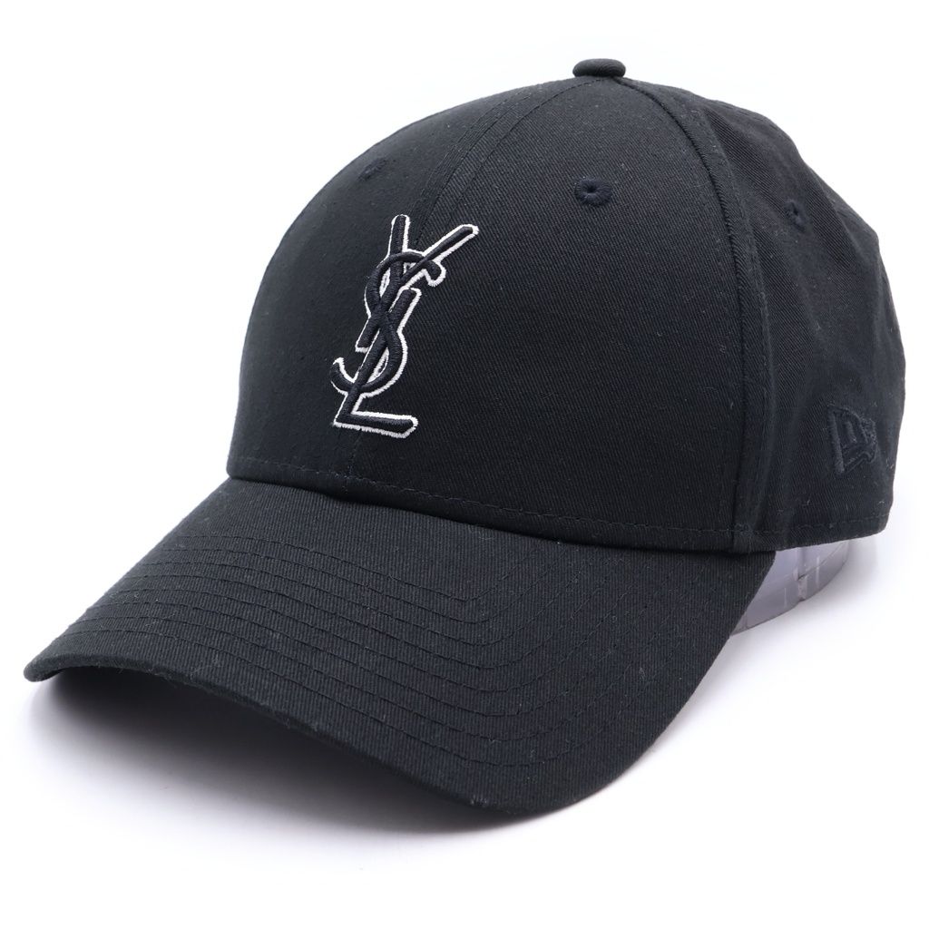 SAINT LAURENT PARIS (サンローランパリ) ×NEW ERA 9FORTY ロゴ刺繍 キャップ ブラック