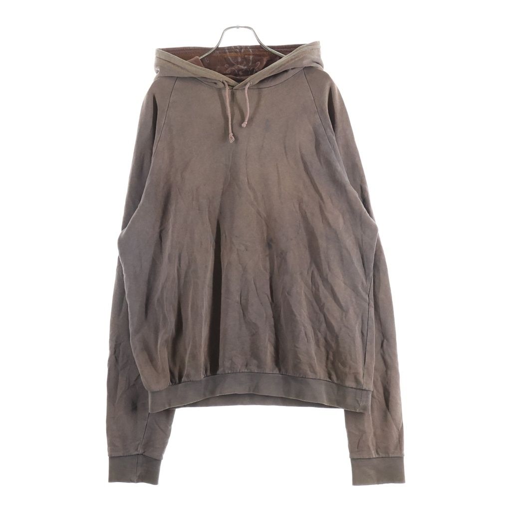 RAF SIMONS (ラフシモンズ) 04AW ARCHIVE WAVES期 アーカイブ ウエーブス期 ピグメントデザイン フーデッド スウェット プルオーバー パーカー ブラウン -
