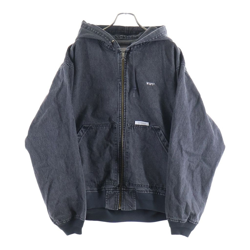 WTAPS (ダブルタップス) 26SS COTTON. DENIM フード付き デニムジャケット ブラック 261WVDT-JKM01