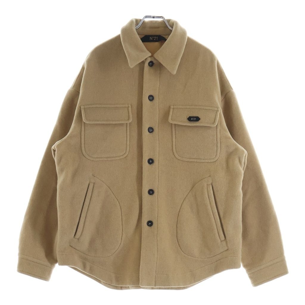 N21 numero ventuno (ヌメロ ヴェントゥーノ) ウール シャツジャケットコート アウター #S キャメル 25AU-0041-3062