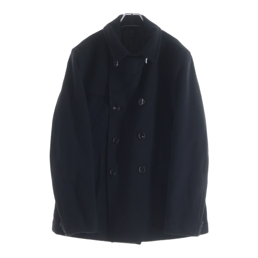 DOLCE & GABBANA (ドルチェアンドガッバーナ) 裏地キルティング ダブルブレスト マルチポケット Pコート ブラック