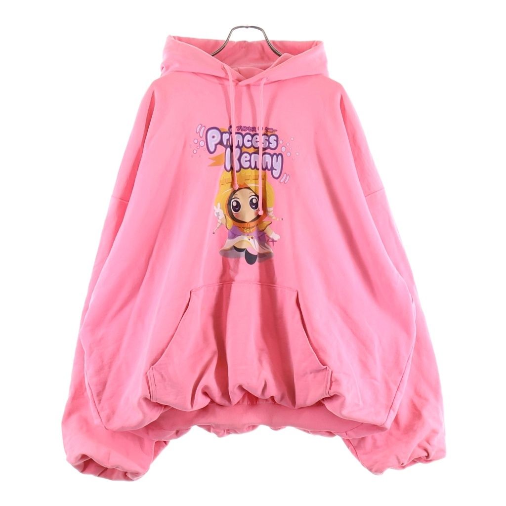 VETEMENTS (ヴェトモン) × SOUTH PARK PRINCESS KENNY CROPPED BOXY HOODIE ×サウスパーク プリンセスケニークロップドボクシーフーディー キャラプリントオーバーサイズスウェットパーカー ピンク