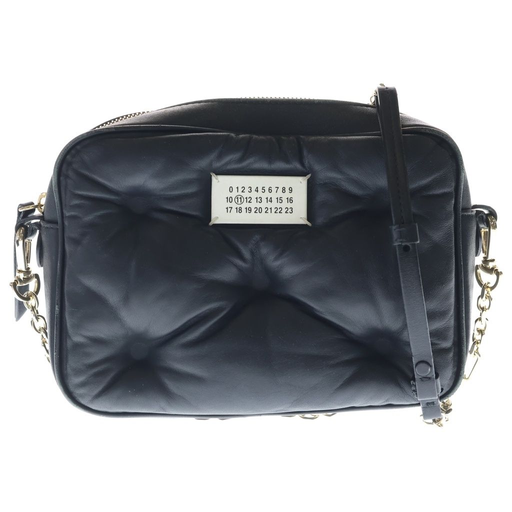 MM6 Maison Margiela (エムエムシックスメゾンマルジェラ) グラムスラム チェーンショルダーバック ミニバッグ ブラック レザー ゴールド金具 46,200円